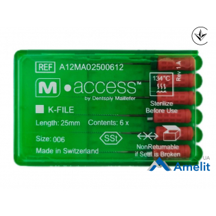 Інструмент ручний K-File M-Access №6, 31 мм (Dentsply Sirona), 6 шт./пак.